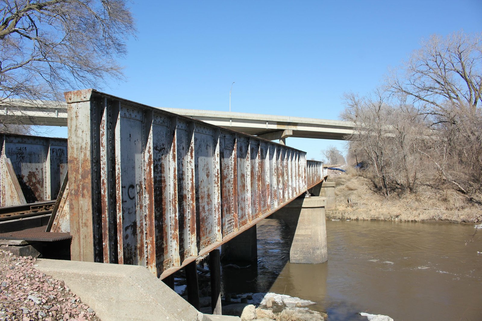 Looking north